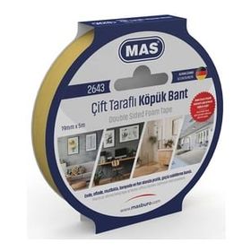 Mas 2643 19 mm x 5 m Çift Taraflı Köpük Bant