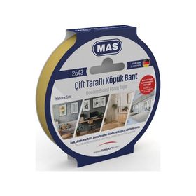 Mas 2643 19 mm x 5 m Çift Taraflı Köpük Bant