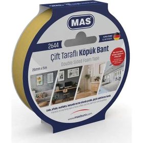 Mas 2644 25 mm x 5 m Çift Taraflı Köpük Bant