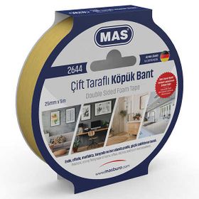 Mas 2644 25x5 mt Çift Taraflı Köpük Bant