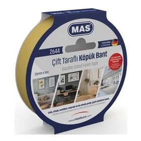 Mas 2644 25x5 mt Çift Taraflı Köpük Bant