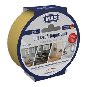 Mas 2645 38 mm x 5 m Çift Taraflı Köpük Bant