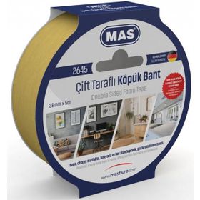 Mas 2645 38 mm x 5 m Çift Taraflı Köpük Bant