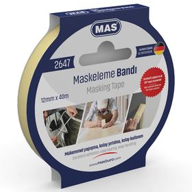 Mas 2647 12 mm x 40 mt Maskeleme Bandı