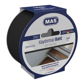 Mas 2654 25 mm x 5 mt Siyah Kaydırmaz Bant