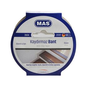 Mas 2654 25 mm x 5 mt Siyah Kaydırmaz Bant
