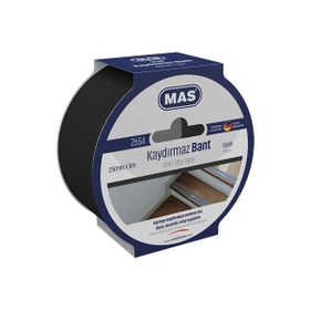 Mas 2654 25 mm x 5 mt Siyah Kaydırmaz Bant