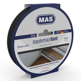 Mas 2655 25 mm x 15 m Sarı Siyah Kaydırmaz Bant
