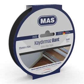 Mas 2655 25 mm x 15 m Siyah Kaydırmaz Bant