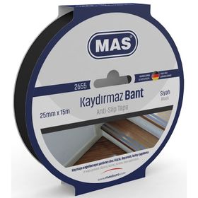 Mas 2655 25 mm x 15 m Siyah Kaydırmaz Bant