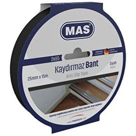 Mas 2655 25 mm x 15 m Siyah Kaydırmaz Bant