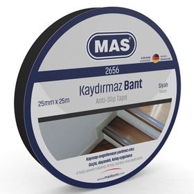 Mas 2656 25 mm x 25 m Siyah Kaydırmaz Bant