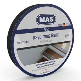 Mas 2656 25 mm x 25 m Siyah Kaydırmaz Bant