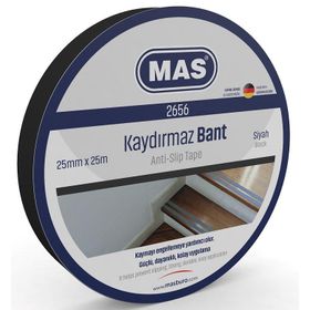 Mas 2656 25 mm x 25 m Siyah Kaydırmaz Bant