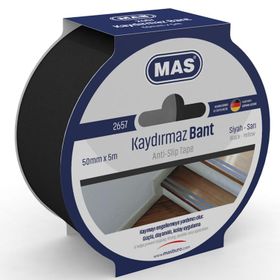 Mas 2657 50 mm x 5 mt Siyah Kaydırmaz Bant