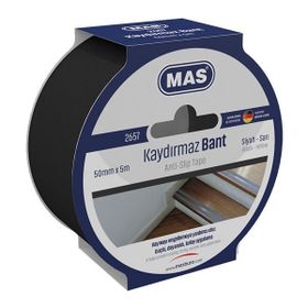 Mas 2657 50 mm x 5 mt Siyah Kaydırmaz Bant
