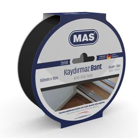 Mas 2658 50 mm x 15 mt Siyah Kaydırmaz Bant