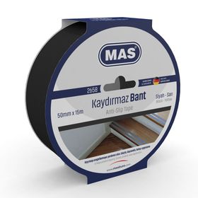Mas 2658 50 mm x 15 mt Siyah Kaydırmaz Bant