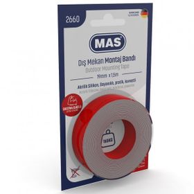 Mas 2660 19 mm x 1.5 mt Dış Mekan Extra Montaj Bandı