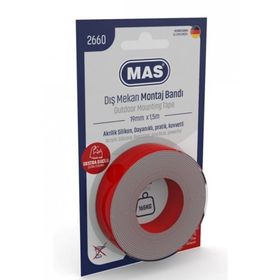 Mas 2660 19 mm x 1.5 mt Dış Mekan Extra Montaj Bandı