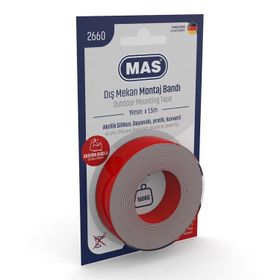 Mas 2660 19 mm x 1.5 mt Dış Mekan Extra Montaj Bandı