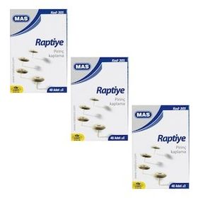 Mas 305 Sarı 36'lı 3 Kutu Pirinç Kaplı Raptiye
