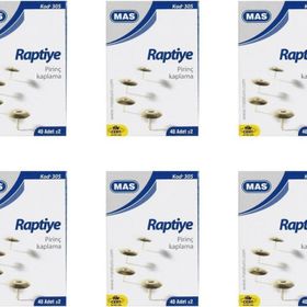 Mas 305 Sarı 36'lı 6 Kutu Pirinç Kaplı Raptiye