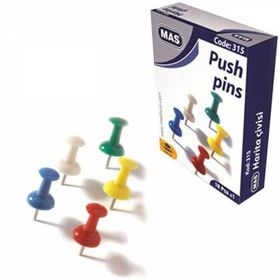 Mas 315 Karışık Renkli 18'li Harita Çivisi