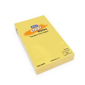 Mas 3655 76x127 mm 100 Sayfa Pastel Sarı Yapışkanlı Not Kağıdı