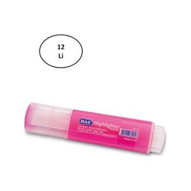 Mas 6400 Pembe 12 Adet Fosforlu Kalem
