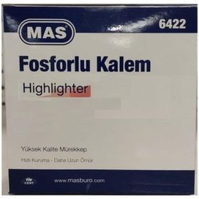Mas 6422 Pastel Sarı Fosforlu Kalem