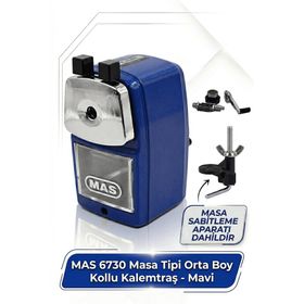 Mas 6730 Mavi Masa Tipi Orta Boy Kollu Kalemtıraş