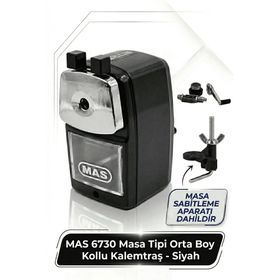 Mas 6730 Siyah Masa Tipi Orta Boy Kollu Kalemtıraş