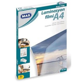 Mas 7706 A4 125 Micron 100 Adet Laminasyon Filmi