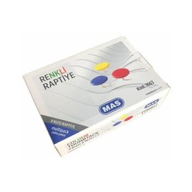 Mas 8'li Çoklu Paket Renkli Raptiye