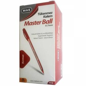 Mas Master Kırmızı 50 Adet 6330 Ball Tükenmez Kalem
