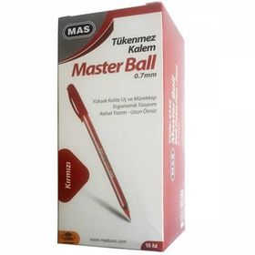 Mas Master Kırmızı 50 Adet 6330 Ball Tükenmez Kalem