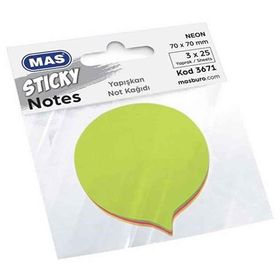 Mas Sticky Yapışkanlı Not Kağıdı Balon 70x70 mm 75 Yaprak 3671