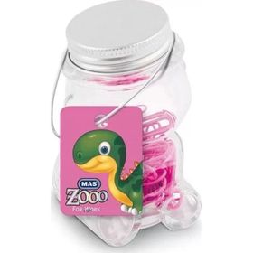 Mas Zoo No 2 Pembe ​Cam Kavanozda Plastik Kapli Ataş