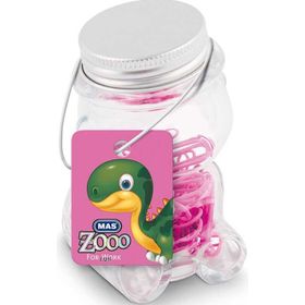 Mas Zoo No 2 Pembe ​Cam Kavanozda Plastik Kapli Ataş