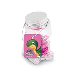 Mas Zoo No 2 Pembe ​Cam Kavanozda Plastik Kapli Ataş
