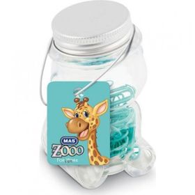 Mas Zoo No 2  Turkuaz Cam Kavanozda Plastik Kapli Atas