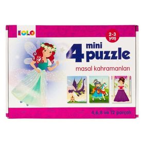 Masal Kahramanları - 4 Mini Puzzle - Eolo Eğitici Oyuncak Komisyon
