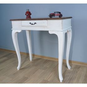 Masifart Beyaz 80 cm Ceviz Eskitme Tablalı Dresuar