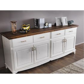 Masifart KNS02 180 cm Ahşap Tablalı Country Konsol