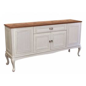 Masifart KNS04 180 cm Ahşap Meşe Tablalı Silme Country Konsol