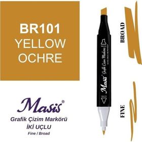 Masis 101 Toprak Rengi Çift Uçlu Marker Grafik Çizim Kalemi