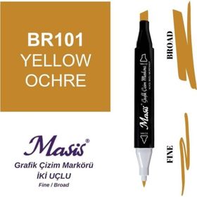 Masis 101 Toprak Rengi Çift Uçlu Marker Grafik Çizim Kalemi