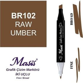 Masis 102 Açık Kahverengi Çift Uçlu Marker Grafik Çizim Kalemi