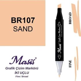 Masis 107 Kum Çift Uçlu Marker Grafik Çizim Kalemi